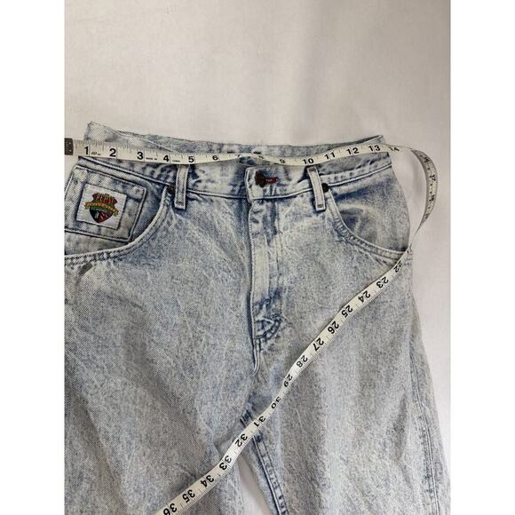 Vintage 80s Pepsi University Acid Wash Jeans USA Made Denim Straight Leg 27*28 - Picture 4 of 13